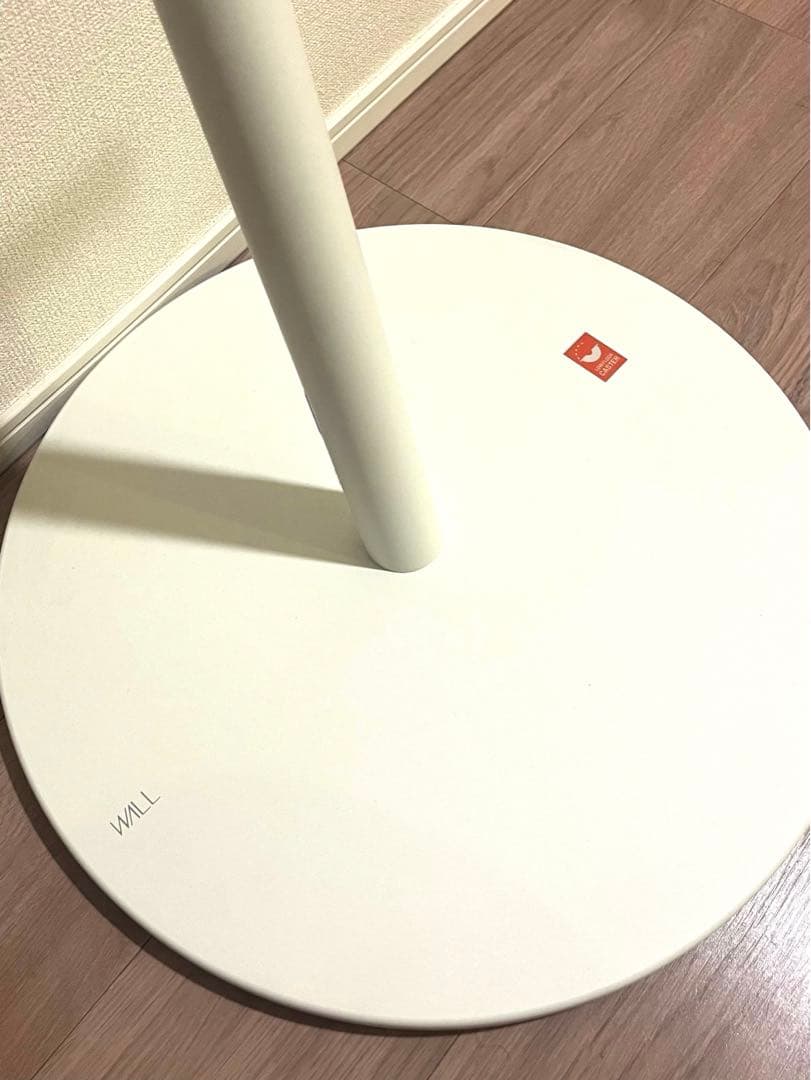 wall A2 キャスター付き　サテンホワイト　円形　テレビスタンド　ロータイプ