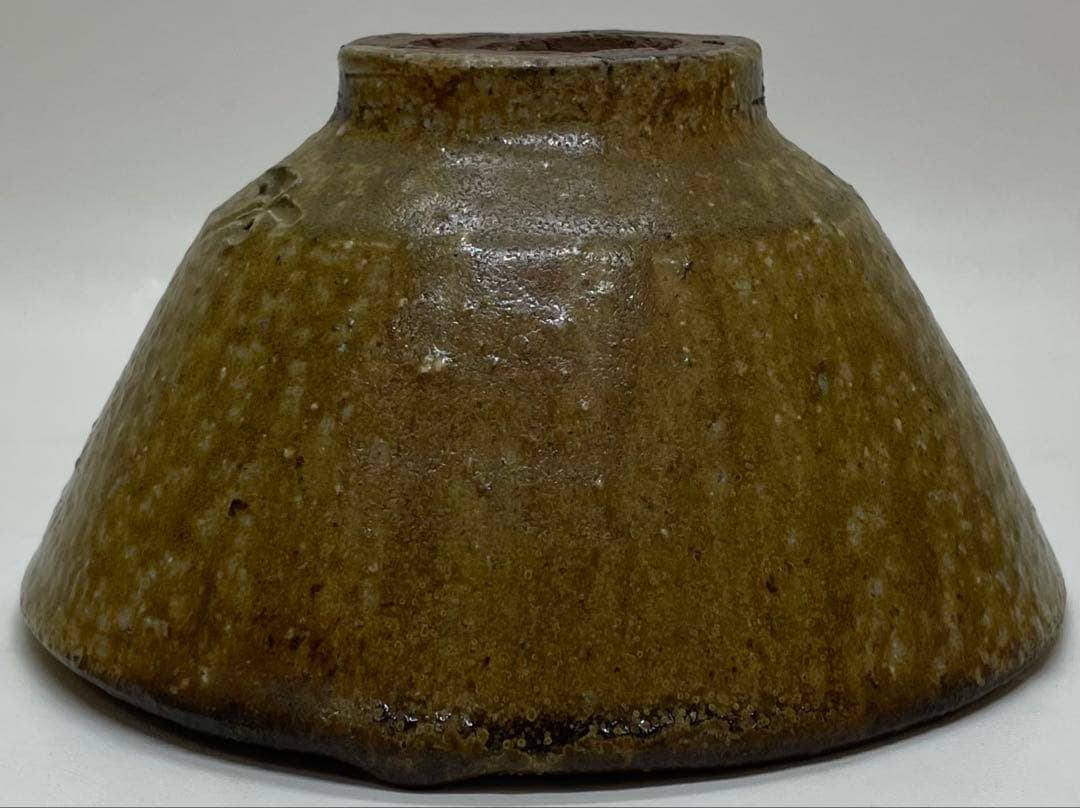 人間国宝　藤原啓　備前茶碗　緋襷　共箱　共布　栞　L118