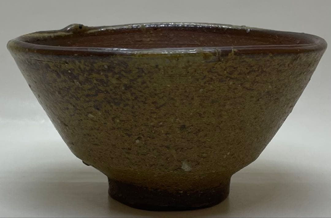 人間国宝　藤原啓　備前茶碗　緋襷　共箱　共布　栞　L118