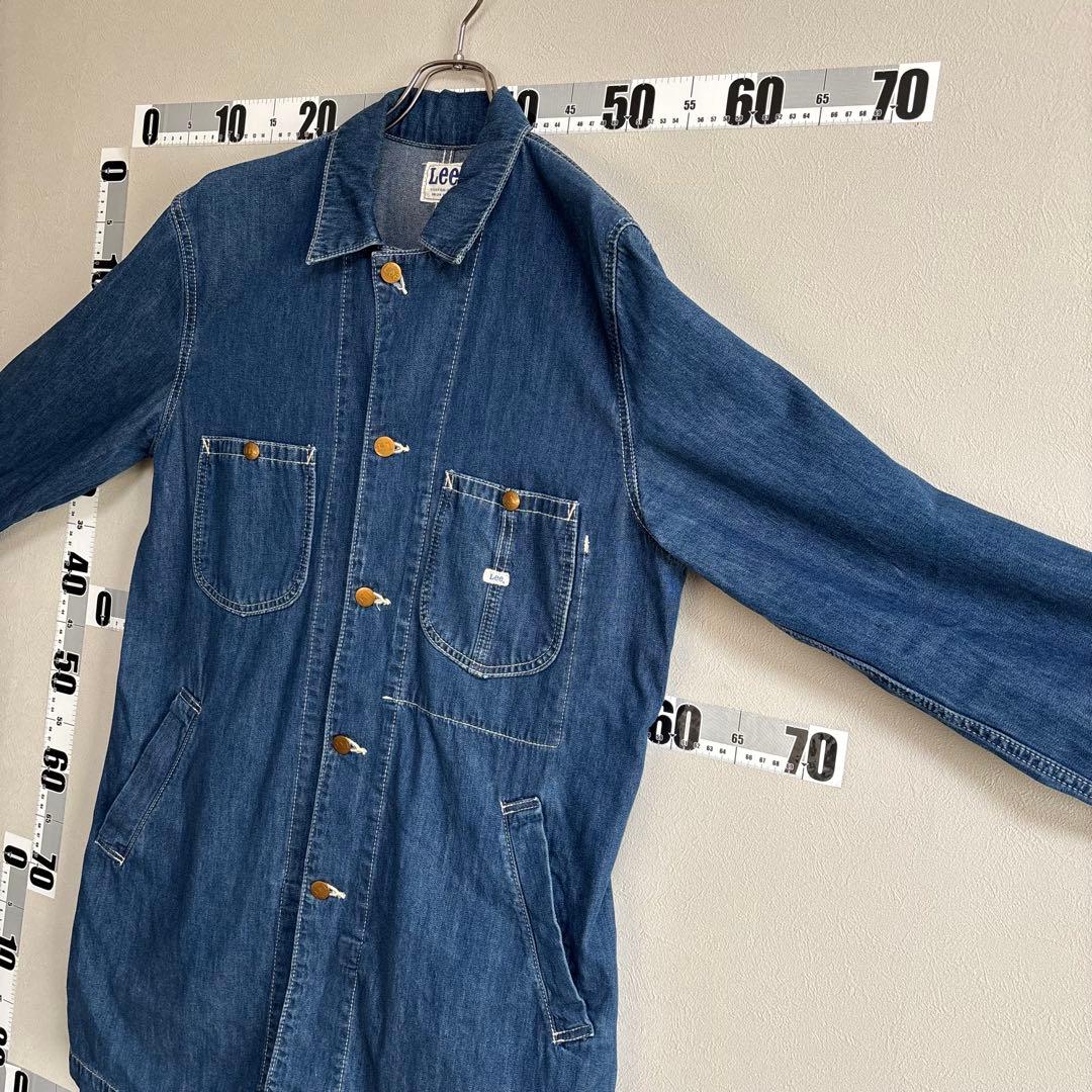 LEE リー カバーオール デニム ジャケット L 濃紺 大きめ ロング コート