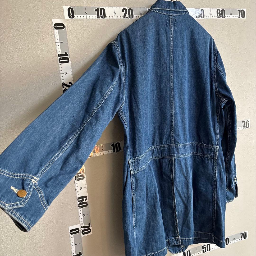 LEE リー カバーオール デニム ジャケット L 濃紺 大きめ ロング コート