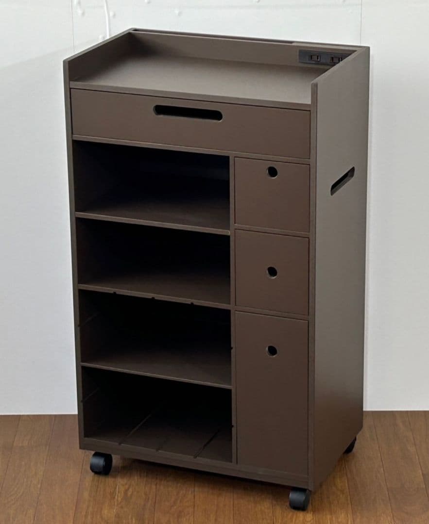 キッチンワゴン no3474ダークブラウン