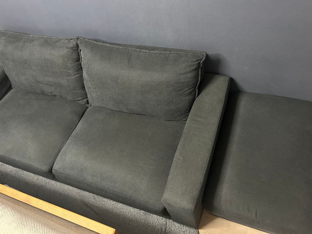 【専用】カウチソファ ファブリック ＋ オットマン付き