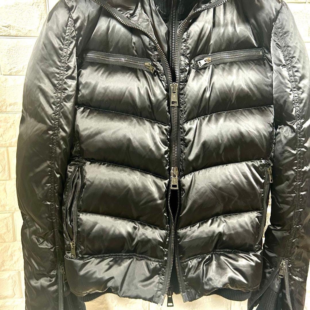 高級　エイケイエム　【M】　レイヤードダウンジャケット　ダブルチャック　ポケット