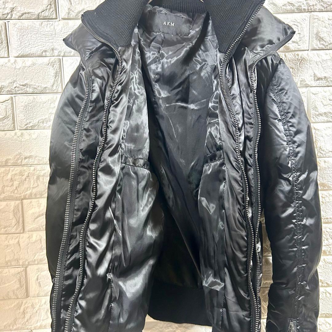 高級　エイケイエム　【M】　レイヤードダウンジャケット　ダブルチャック　ポケット