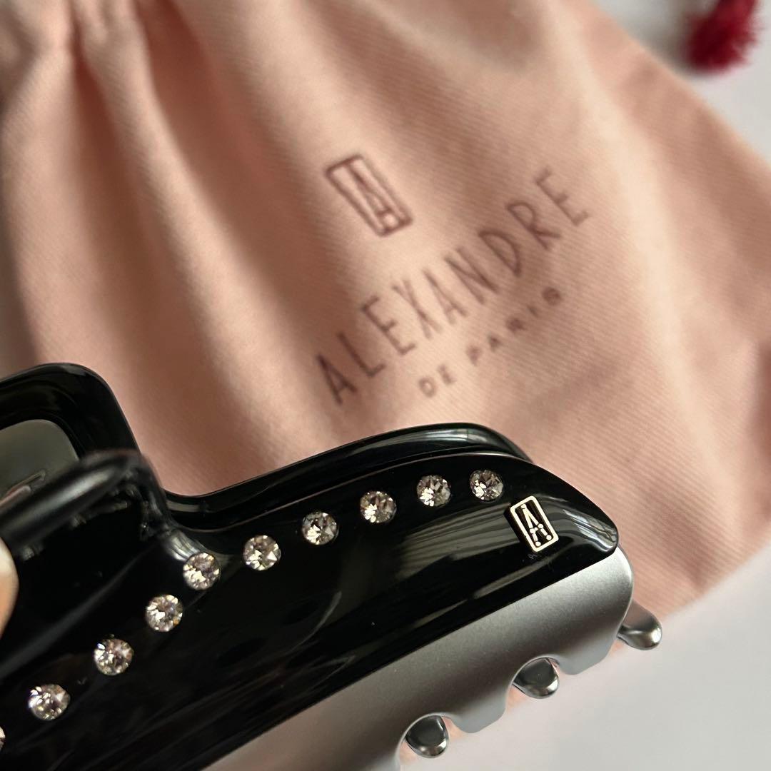 新品　ALEXANDRE DE PARIS ヘアクリップ　銀　黒　ヴァンドーム