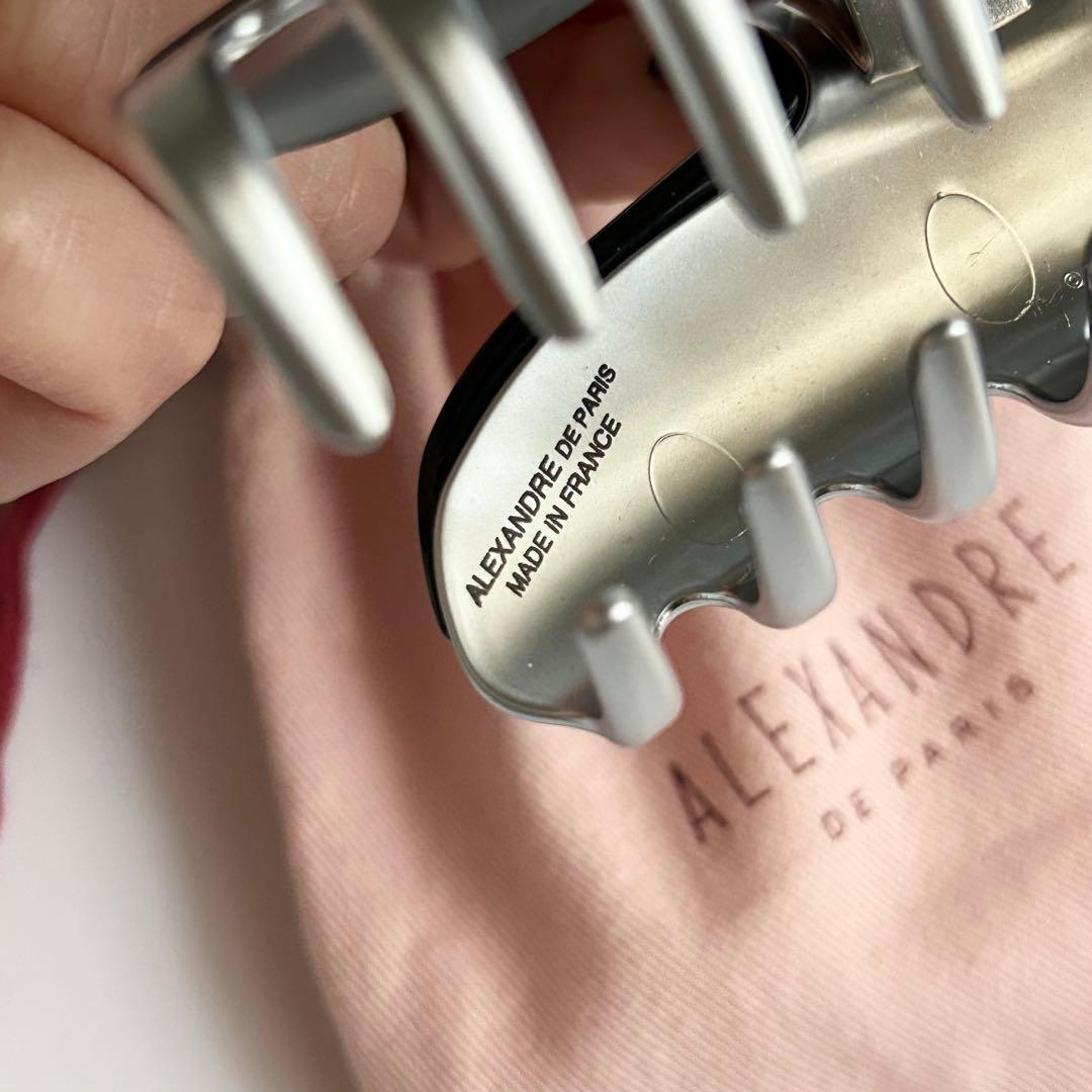 新品　ALEXANDRE DE PARIS ヘアクリップ　銀　黒　ヴァンドーム