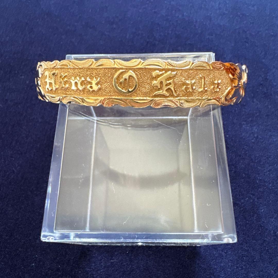 ア*ラ様 【VINTAGE 】HAWAIIAN JEWELRY バングル 14K