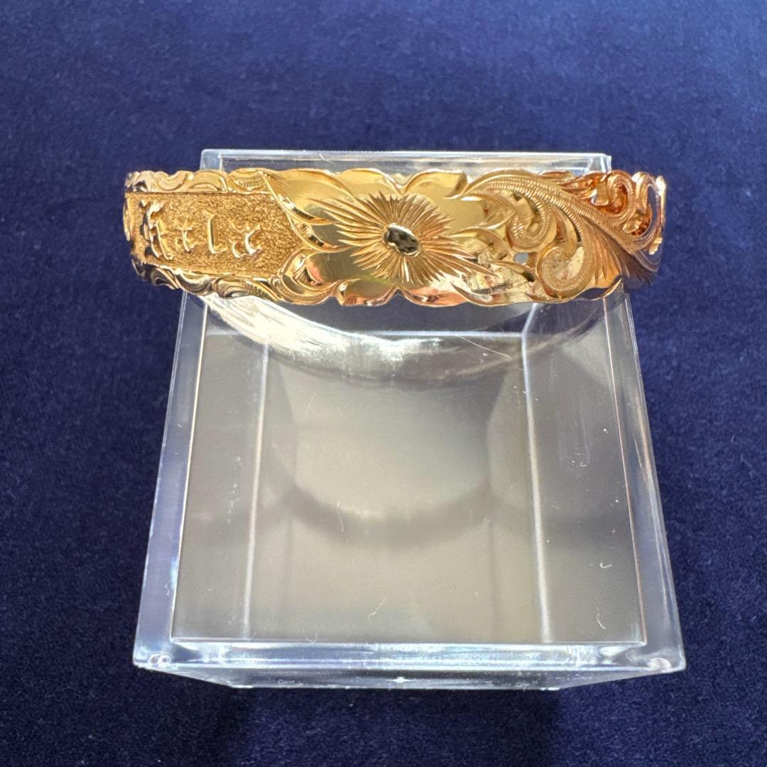 ア*ラ様 【VINTAGE 】HAWAIIAN JEWELRY バングル 14K