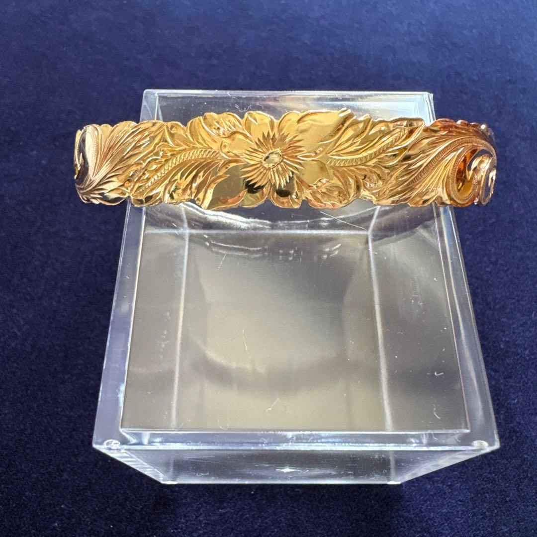 ア*ラ様 【VINTAGE 】HAWAIIAN JEWELRY バングル 14K