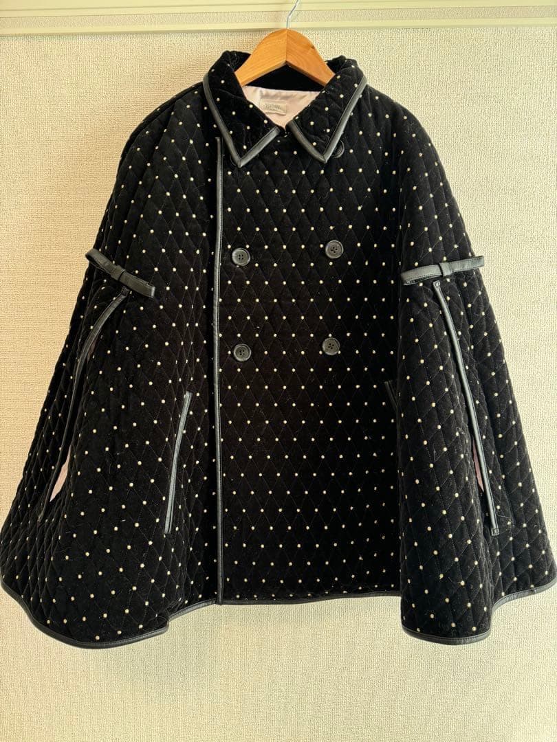 【年末年始sale】bibiy ドット刺繍ポンチョ