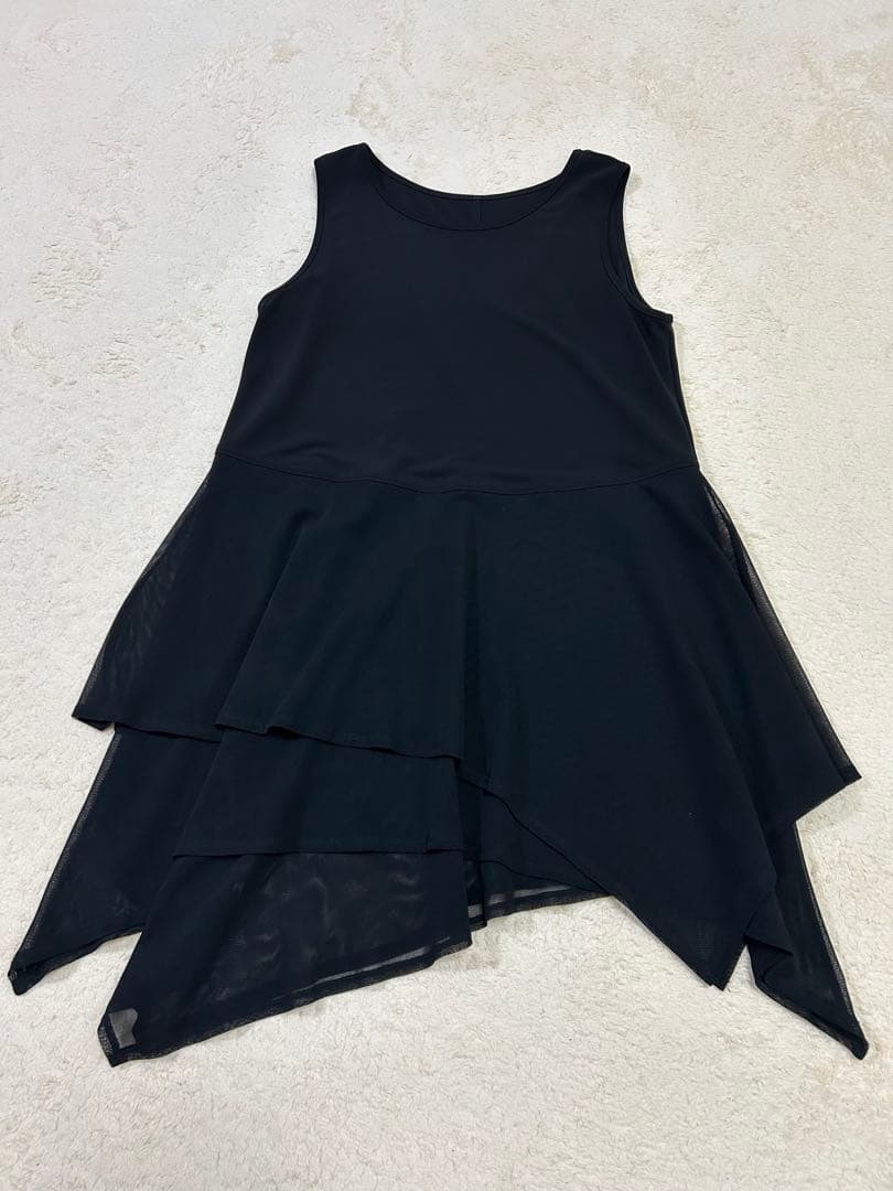 トクコプルミエヴォル　黒　ブラック ノースリーブ チュニック 9号