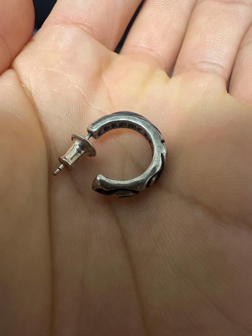 Chrome Hearts クロムハーツ スクロール フープイヤリング ピアス