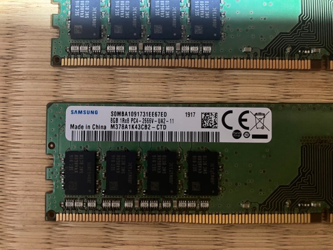 プ*っ様 動作確認済【SAMSUNG】DDR4-2666 8GB×5枚 PC用メ