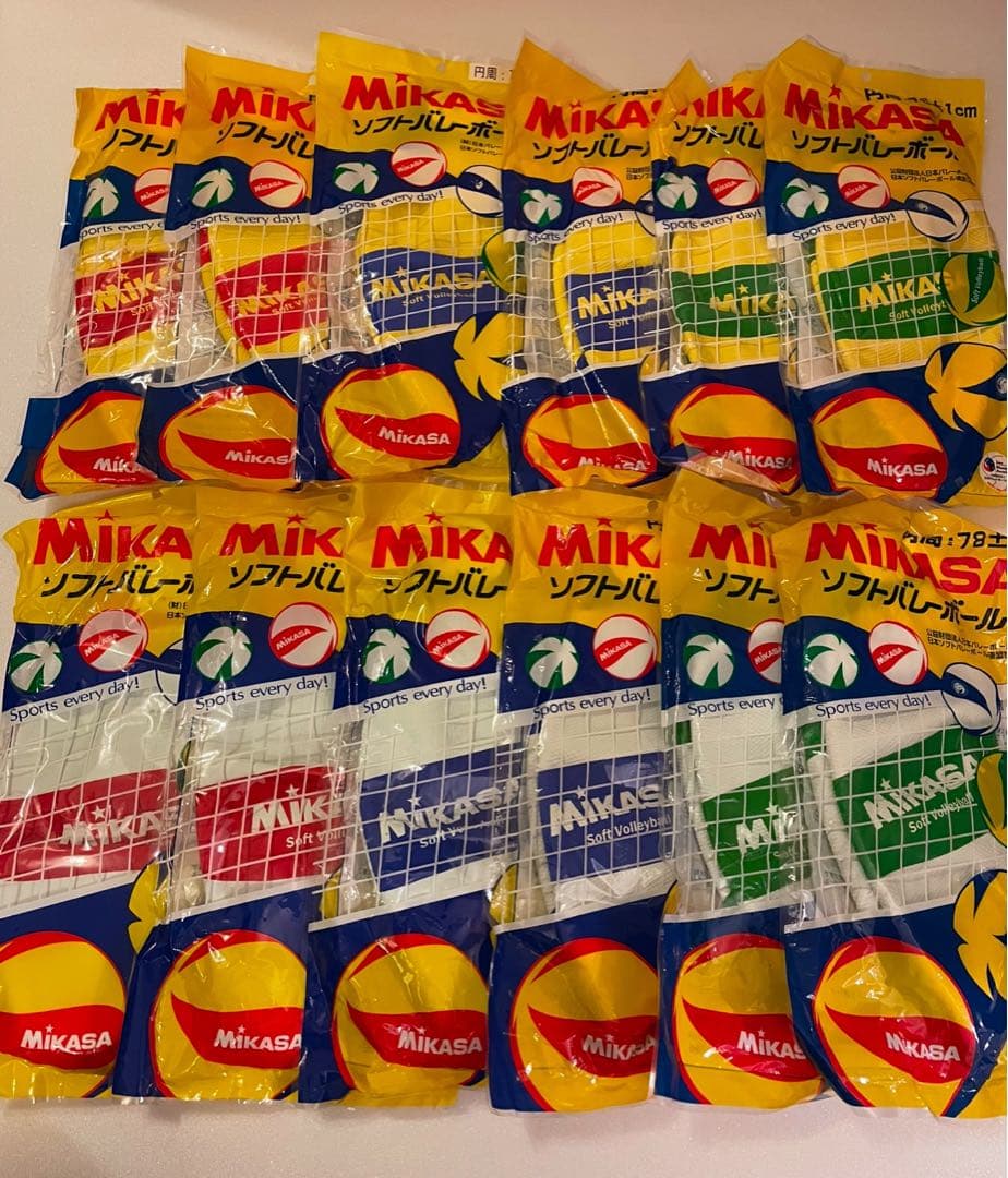 【新品】MIKASAミカサ ソフトバレーボール 6カラー 12セットまとめ