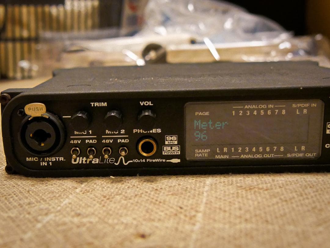 MOTU UltraLite mk1 ＋Firewireカード 動作確認済