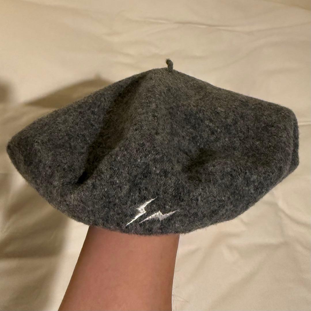 90s グッドイナフ × EC x KANGOL ベレー帽 グレー 藤原ヒロシ