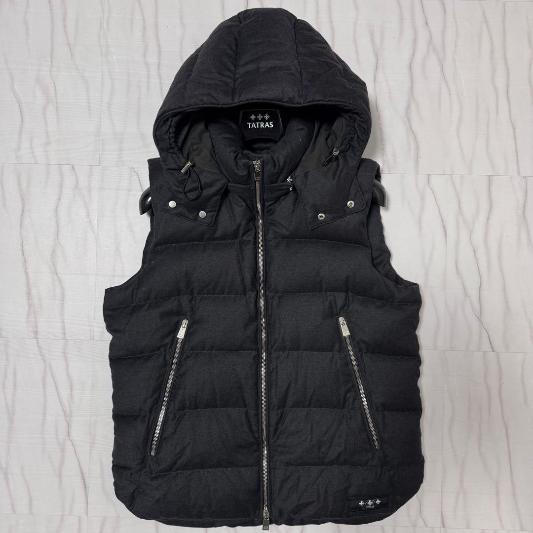 美品✨Lサイズ TATRAS 高級Rライン LEONARDO ダウンベストグレー