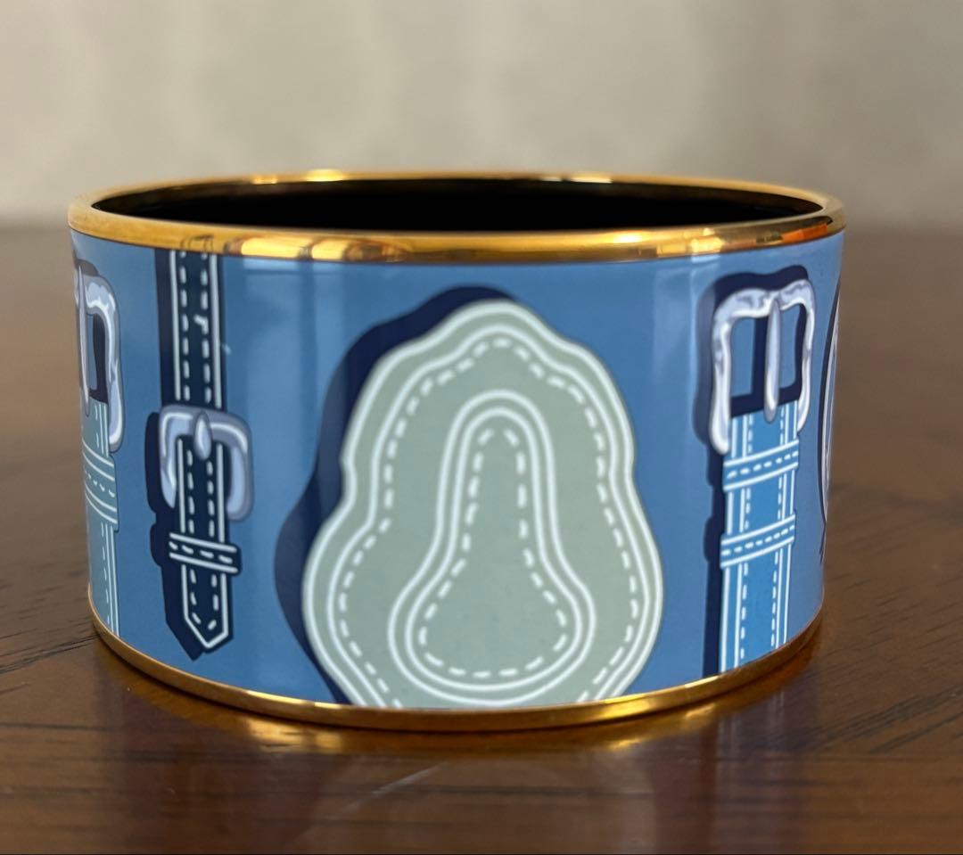 エルメス HERMES バングル　エマイユTGM ベルト柄 ブレスレット七宝焼