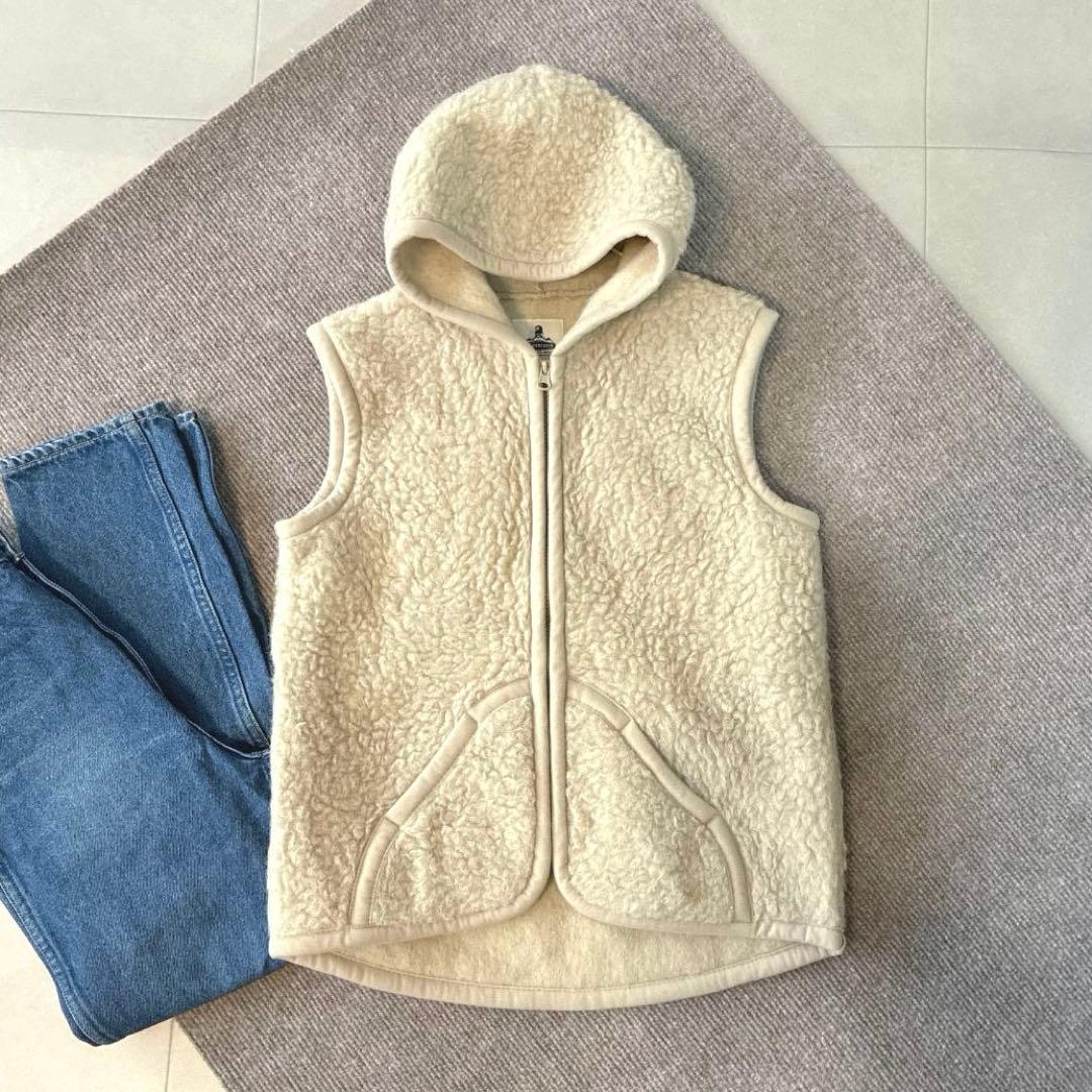 未使用級 コールドブレーカー♡ジップアップ ボア ベスト フード付き ROBBY