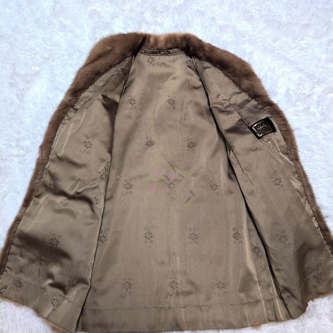 【美品】金サガ　サガミンク　バルーン袖　大きいサイズ　ミンク　コート