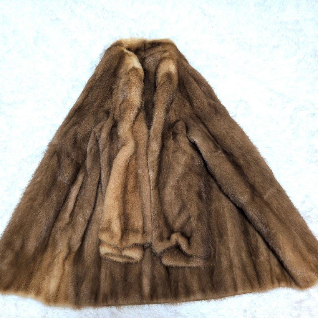 【美品】金サガ　サガミンク　バルーン袖　大きいサイズ　ミンク　コート