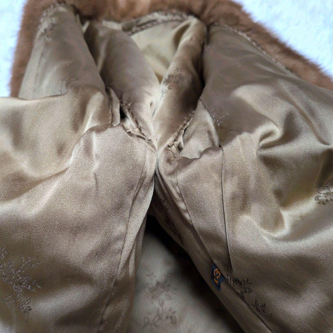 【美品】金サガ　サガミンク　バルーン袖　大きいサイズ　ミンク　コート