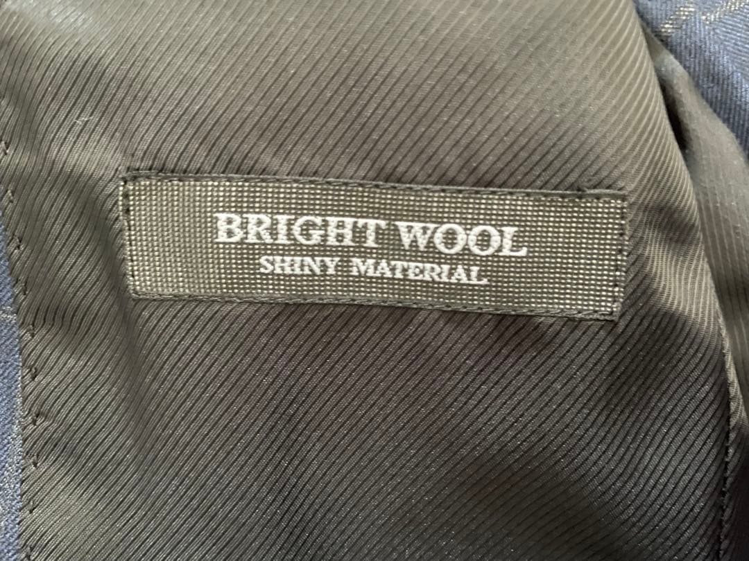 【ほぼ未使用】イタリア製セットアップスーツ44ネイビーブルー