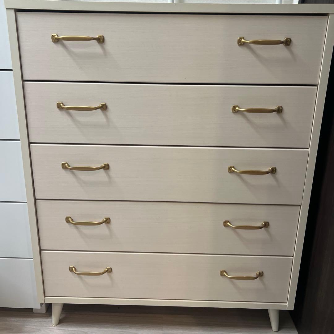 アリス★B-COMPANY 幅８０cm５段 チェスト