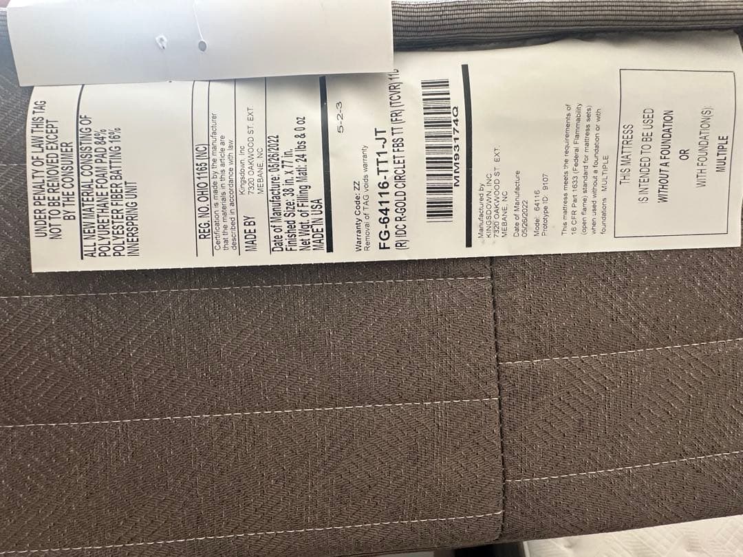 【たむさん専用】 Regalia Circlet シングルマットレス①