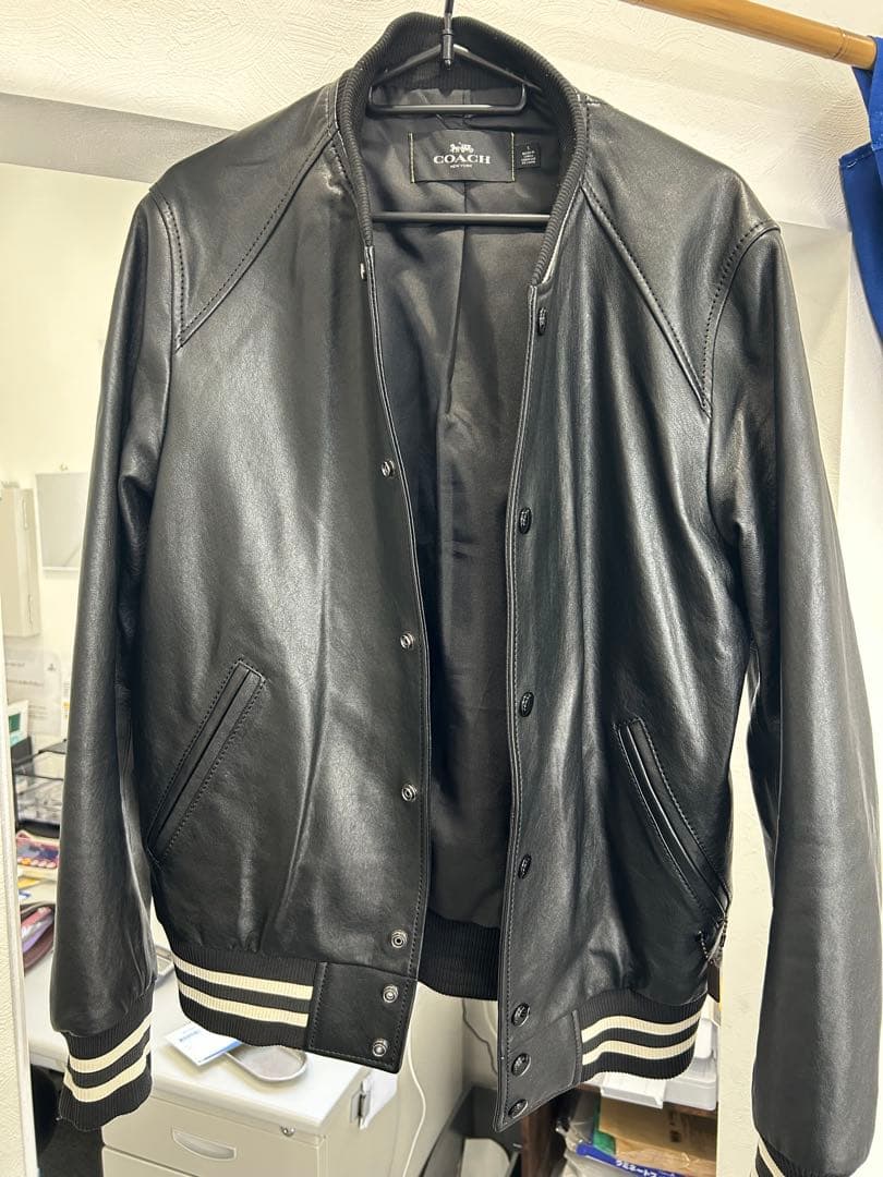 COACH ブラック レザー スタジャン S