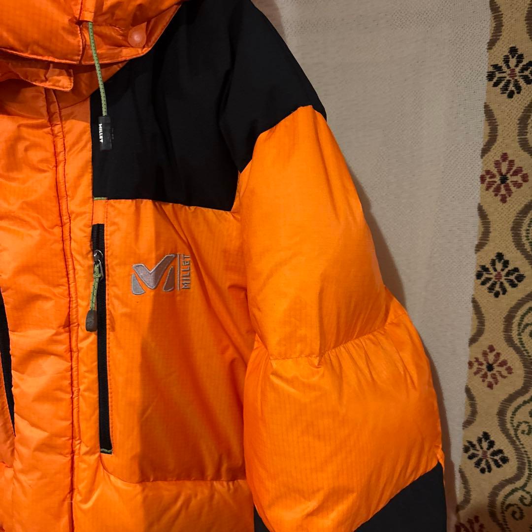 【美品】 MILLET ミレー フードダウンジャケット メンズL 極暖