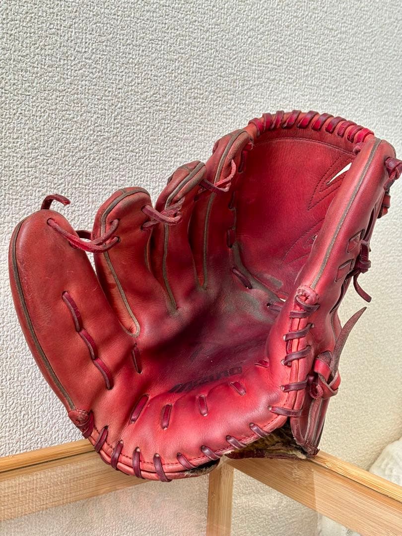 硬式 ミズノプロ オーダー 投手用 グローブ レッド 左投げ