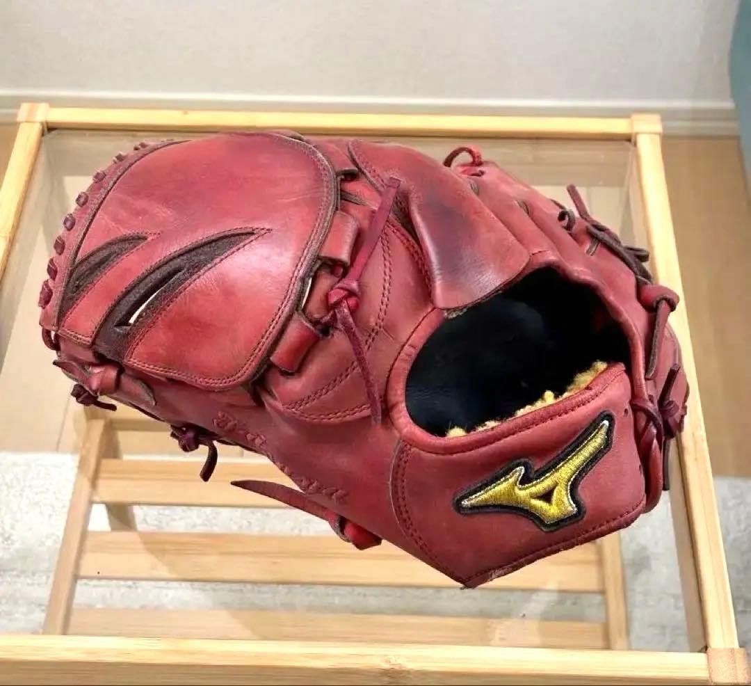 硬式 ミズノプロ オーダー 投手用 グローブ レッド 左投げ