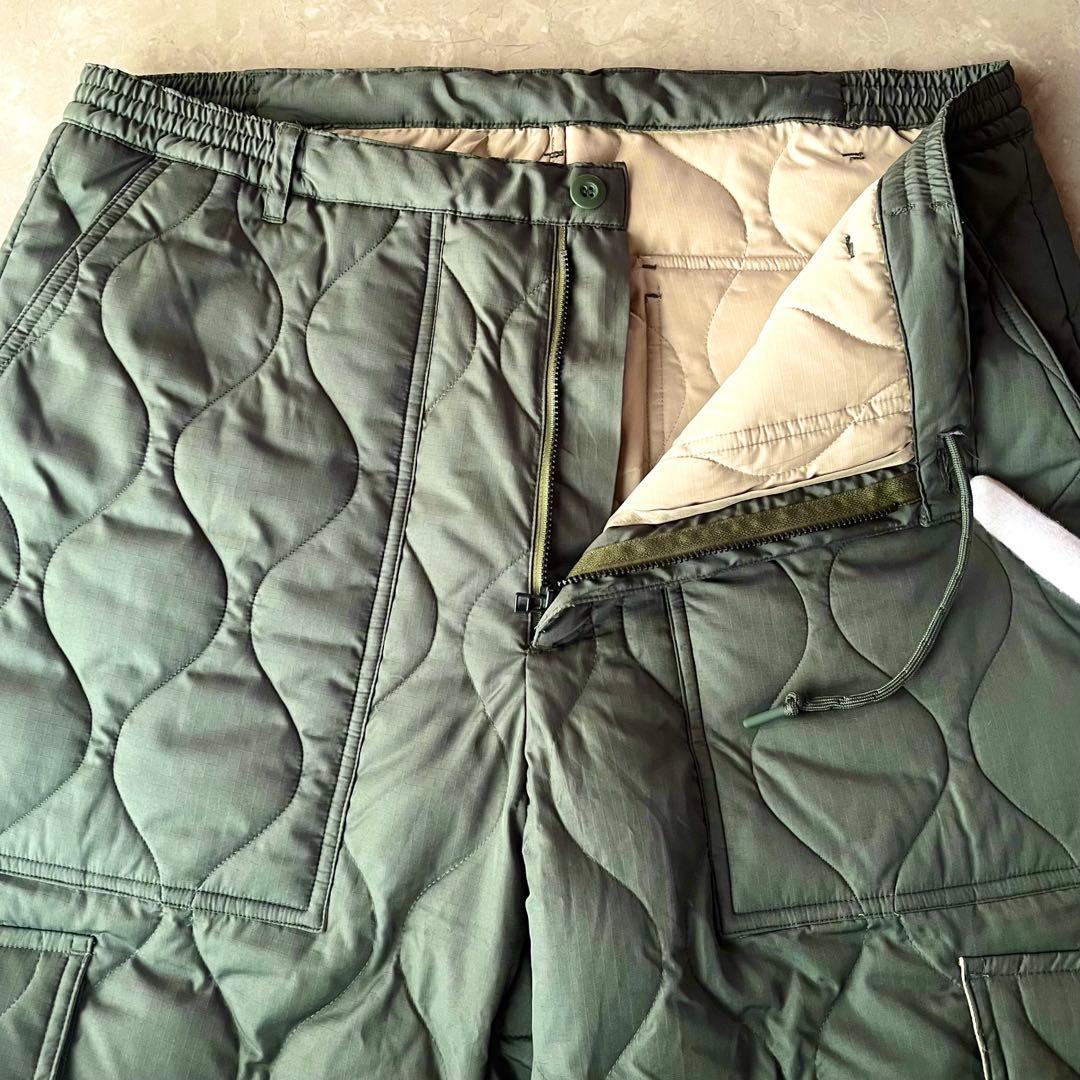 未使用級☆TAION ミリタリーライン カーゴダウンパンツ カーキ XXL 撥水