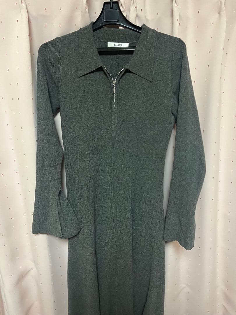 Sustainableスキッパーニットワンピース