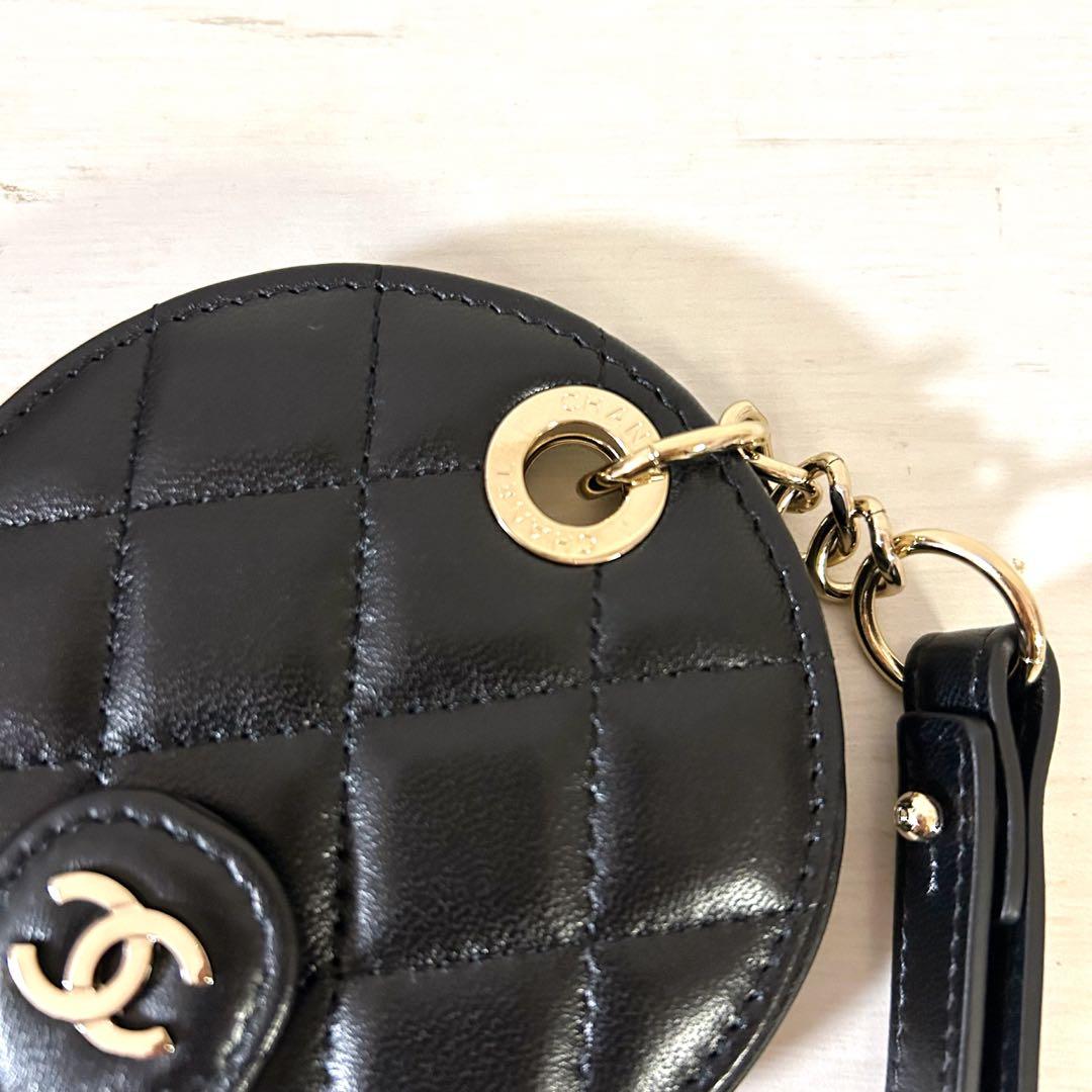 CHANEL シャネル　マトラッセ ラムスキン ネームタグチャーム ストラップ