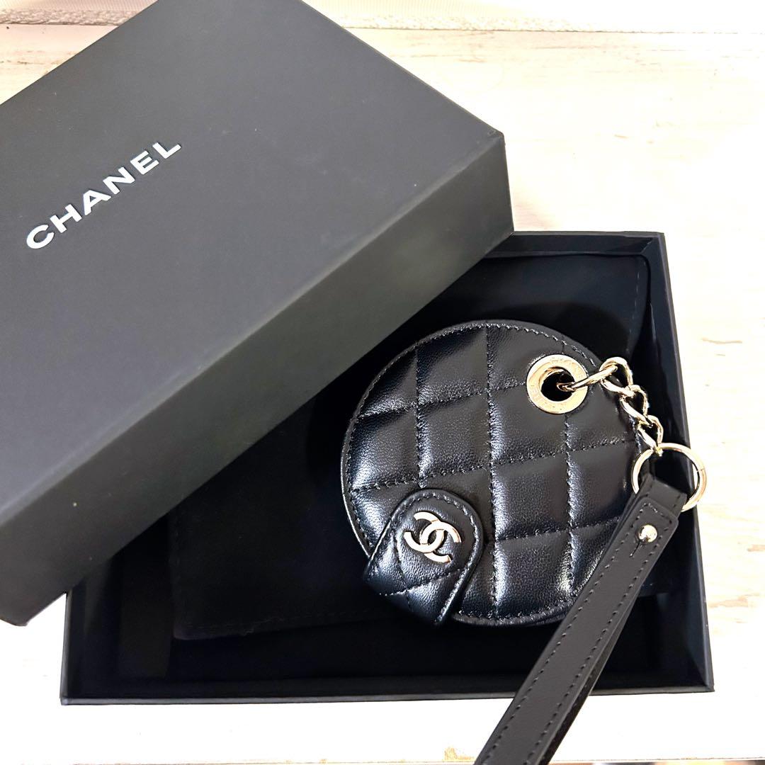 CHANEL シャネル　マトラッセ ラムスキン ネームタグチャーム ストラップ