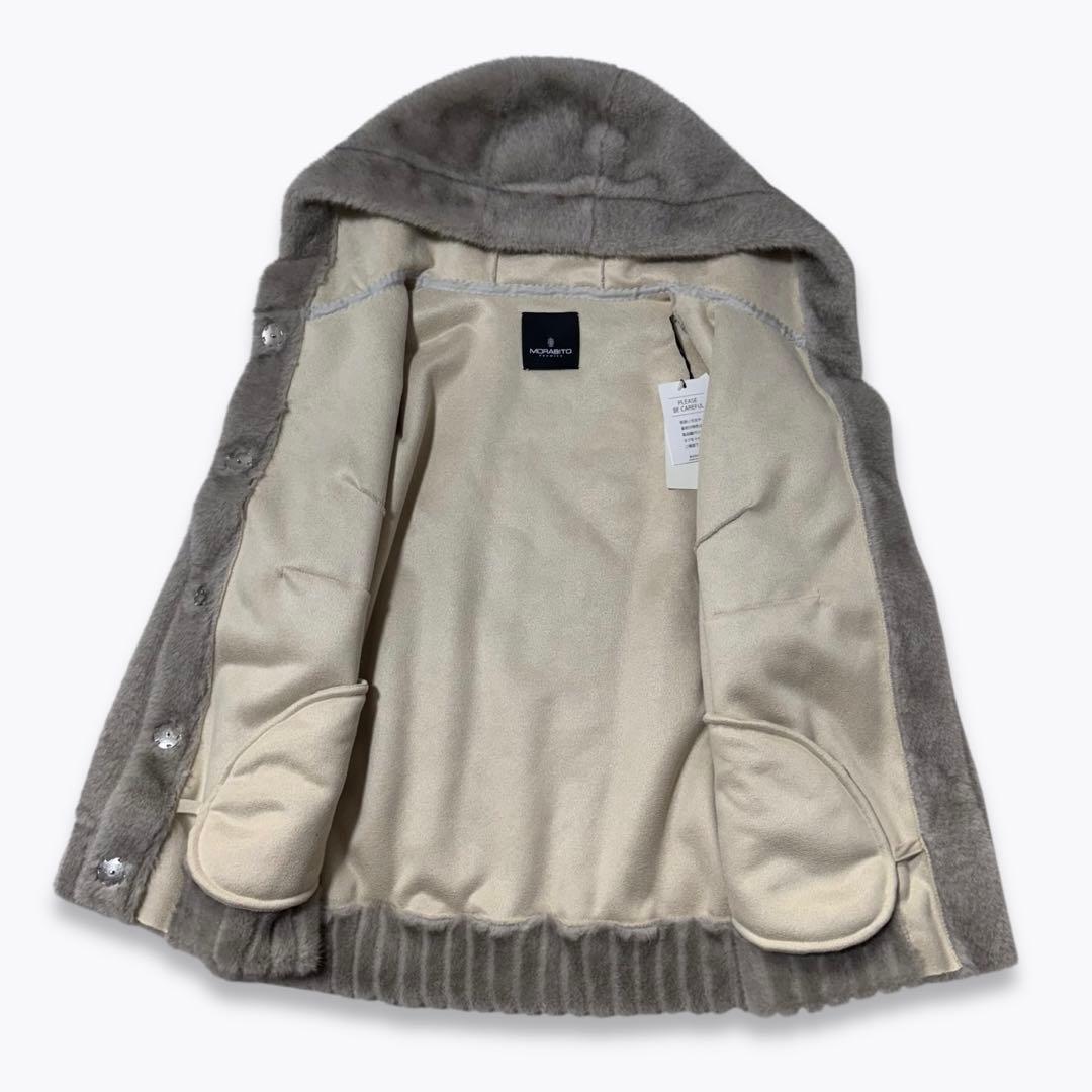 【未使用タグ付き】MORABITO PREMIER フェイクファーブルゾン 38