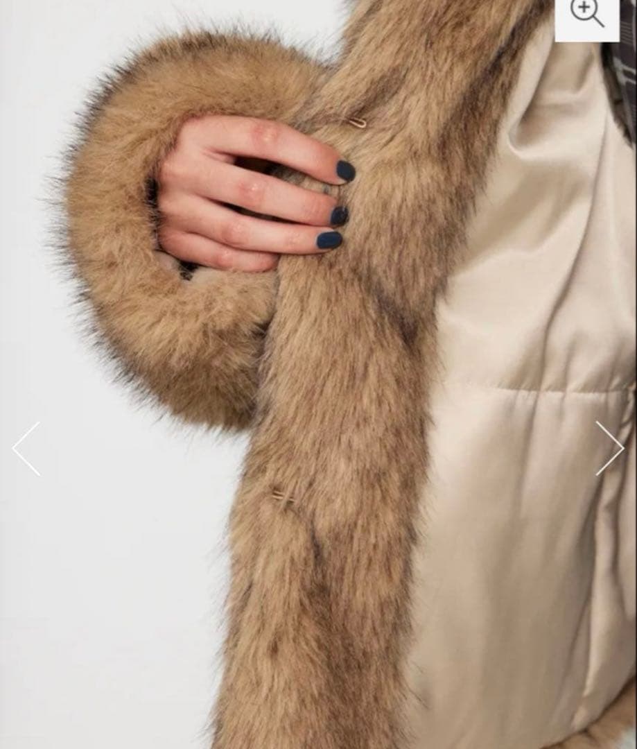 新品　LAGUA GEM POCKET POINT FAUX ファーコート M