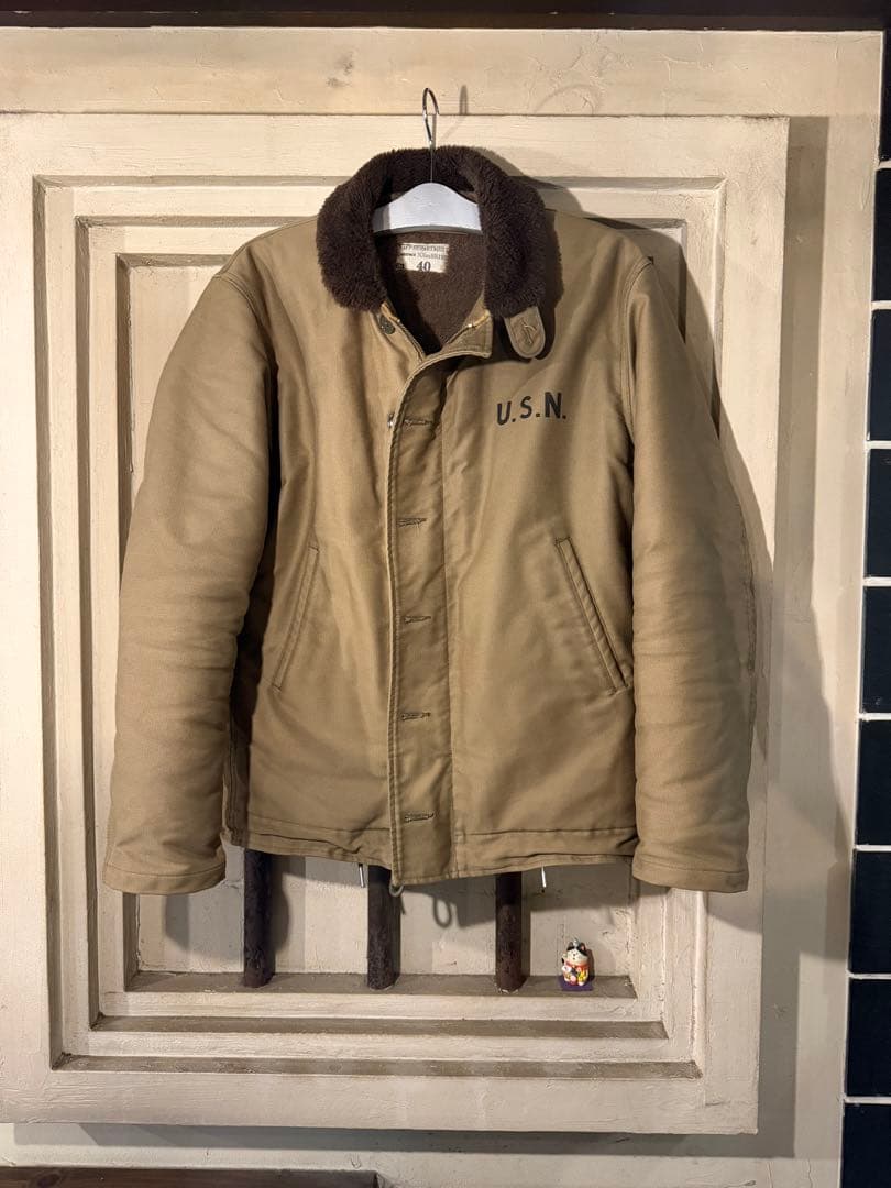 リアルマッコイズ　N1デッキジャケット　アルパカ100% L