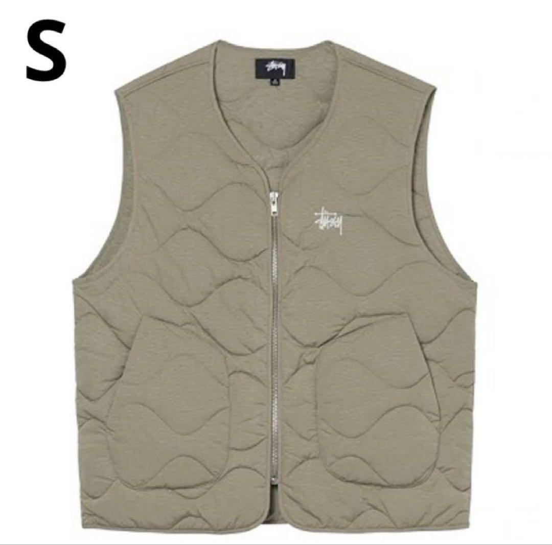STUSSY RECYCLED NYLON LINER VEST サイズS