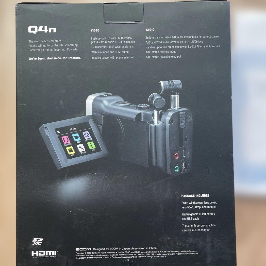 ZOOM ハンディビデオカメラレコーダー Q4n