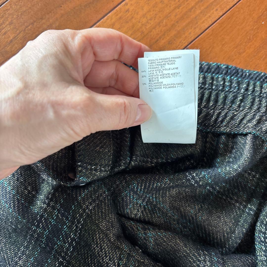 マルジェラ　チェック柄 ゴムウエスト パンツ38サイズ