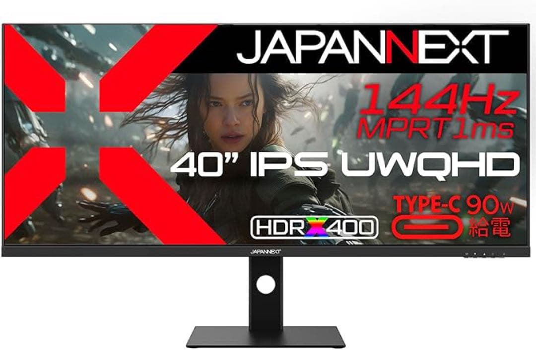 JAPANNEXT JN-IPS401 40型 144Hzゲーミングモニター