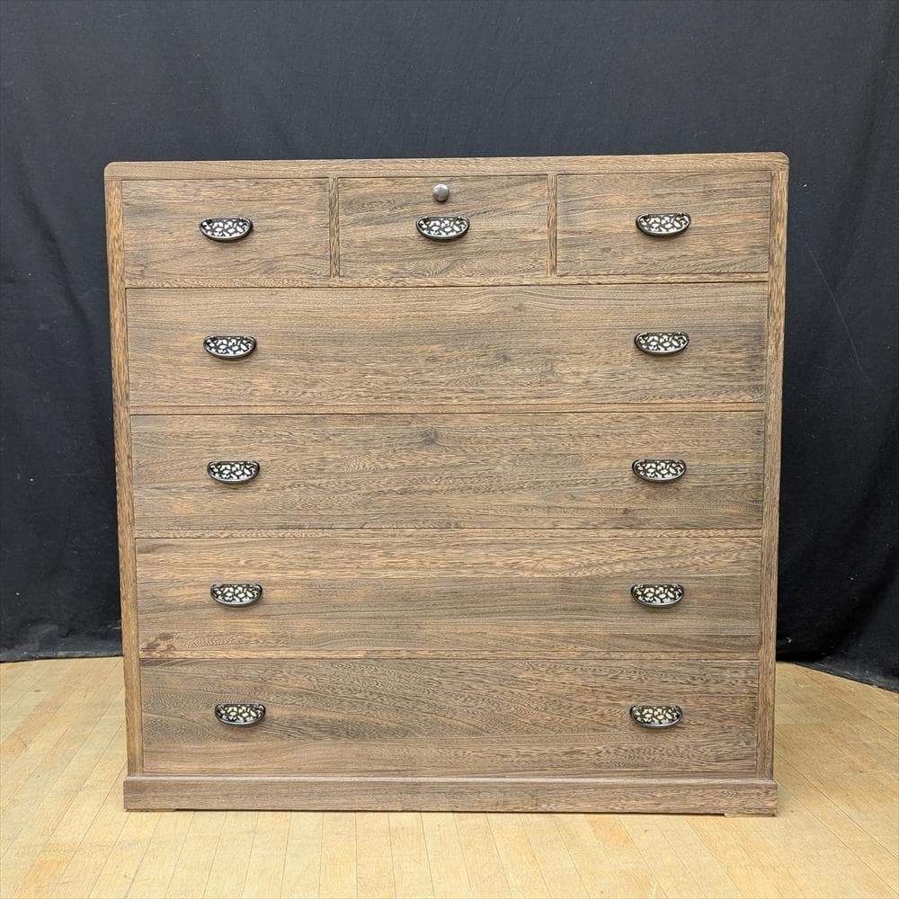 高塚桐材商店　山翠作　ろう仕上げ　焼桐　整理箪笥　和箪笥　箪笥　タンス　たんす