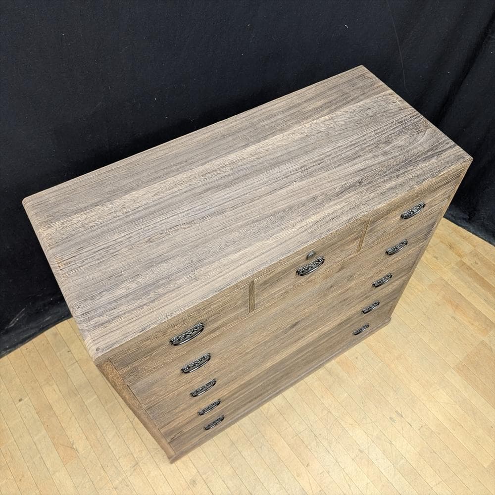 高塚桐材商店　山翠作　ろう仕上げ　焼桐　整理箪笥　和箪笥　箪笥　タンス　たんす