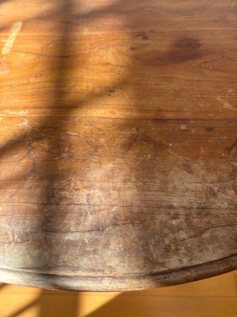 木製 半月形 サイドテーブル