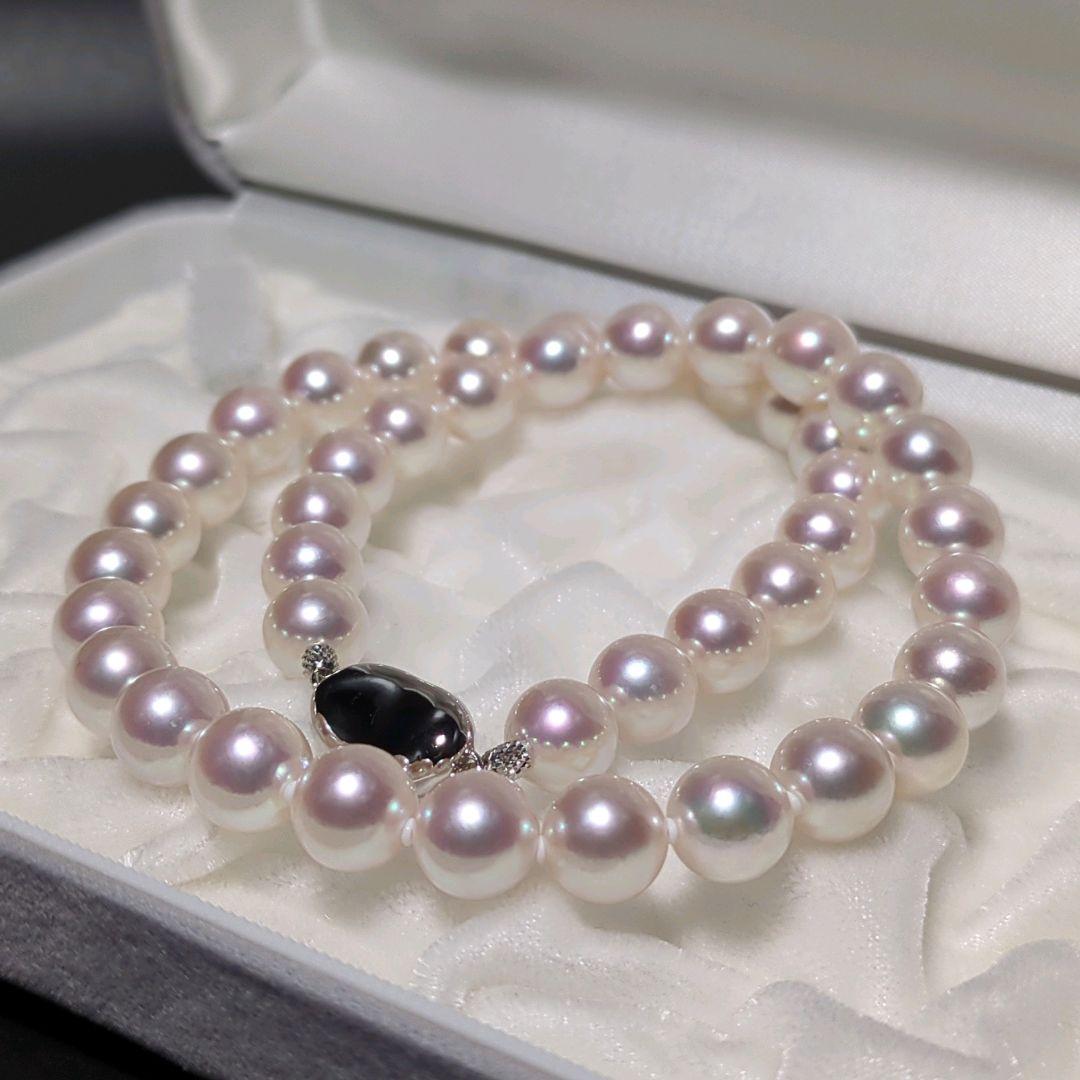 ハッピー【オーロラ花珠】あこや真珠 約9.0-9.5mm 460