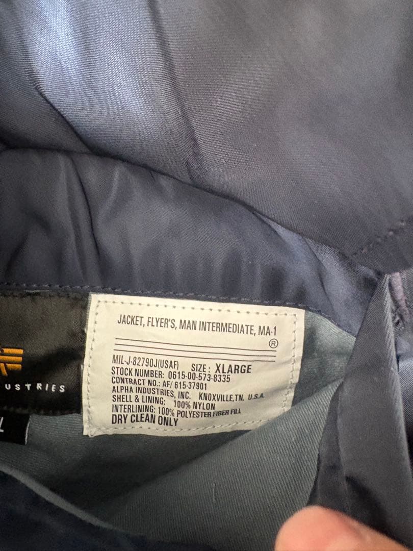 ALPHA社#20004 MA-1 タイトジャケット フライトジャケットメンズ